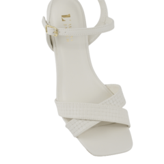 Sandália Off White Salto Fino 8cm Lj Luciana Janich - comprar online