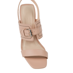 Sandália Couro Veneto Cipria Fivela Frontal Salto 9cm Triangulo Lj Luciana Janich - comprar online