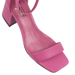 Sandália Rosa Shock Salto Bloco 7cm Lj Luciana Janich - comprar online