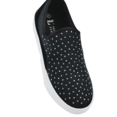 Slip On Preto Strass Grafite Lj Luciana Janich - comprar online