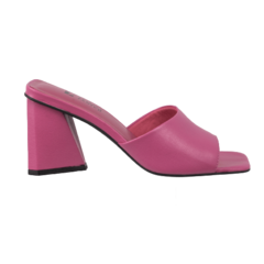 Tamanco Rosa Shock Salto Triangulo 8cm lj Luciana Janich - comprar online