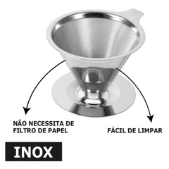 Coador De Café Pour Over Aço Inox - Não Precisa De Filtro! na internet