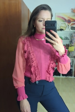 Blusa Trico Flores - comprar online