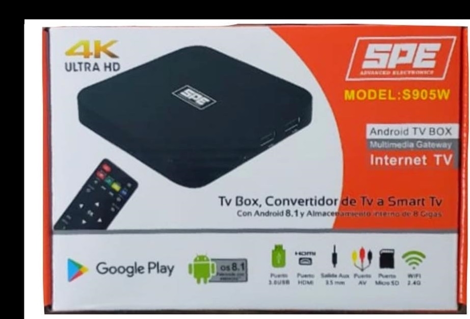 TV BOX 8GB 4K 1GB RAM ANDROIDTV MX4K - vicionet