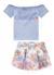 CONJ. SWEET CANELADO E SHORT SAIA (5898) - comprar online