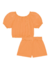 CONJUNTO INFANTI CROPPED LINHO BOTÕES E SHORTS LINHO (10838) - Happy Store Moda Infantil