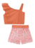 CONJUNTO INFANTI CROPPED NYLON/ SHORT ESTAMPADO (11050) - Happy Store Moda Infantil