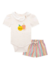 CONJ KUKIÊ BODY FRTUINHA TRICO/SHORT EM LINHO (11101) - comprar online