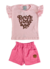 CONJ. ANGERÔ BLUSA REVOLUTION LOVE SHORTS MOLETINHO (10270) - comprar online