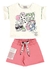 ﻿CONJ. MILI E NINA BLUSA EM MEIA MALHA/SHORTS EM FLEECE﻿ (6425) - comprar online