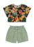 CONJUNTO KELY E KETY BLUSA BOXY FRUTINHAS SHORTS MOLETINHO (9463)