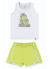 CONJ. PIJAMA KELY E KETY MONSTRINHOS / SHORTS MEIA MALHA (7719)(7720)