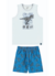 PIJAMA REI REX EXPLORER DINO / SHORT MALHA - estampado (7745)