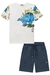 CONJ. LUC.BOO. CM DINO/SH COTTON JEANS (12686) - comprar online