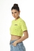 Cropped Logo Tee - Cyber Lime na internet