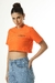 Cropped Logo Tee - Laranja - comprar online