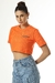 Cropped Logo Tee - Laranja na internet