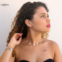 Colar Choker de Prata Medalhas - loja online