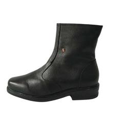 BOTA MASCULINA EM COURO, COR PRETO, FORRO DE COURO - comprar online