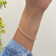 Bracelete Rígido Liso - Prata 925 - comprar online