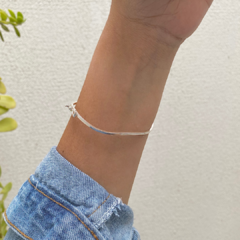 Bracelete Rígido Ondulado - Prata 925 - comprar online