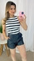 Cropped regata canelado