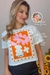 Cropped T-shirt Flores - comprar online