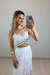 Conjunto Feminino Saia e cropped Detalhes em Renda na internet