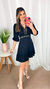 Vestido com Manga - Cor Preto - comprar online