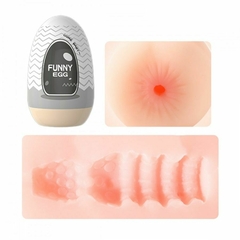 Funny Egg Masturbador Masculino Formato de Ânus em Cyberskin na internet