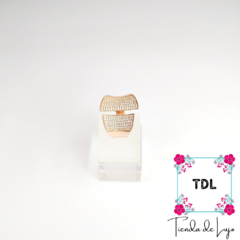 Anillo dividido Rose con piedras - comprar online