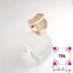 Anillo dividido Rose con piedras