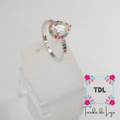 Anillo Gota Cubics Colores