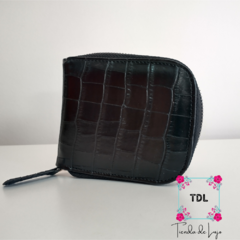 Billetera Pocket Croco Negra