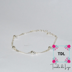 Pulsera Singapur con Bolitas Plata - comprar online