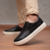 Slip On Comfort Preto em Couro - loja online