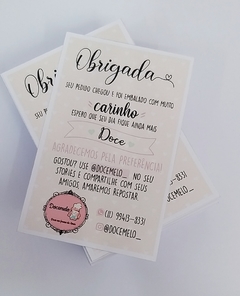 Imagem do 500 Cartões de Agradecimento ao Cliente - 6,5x10cm