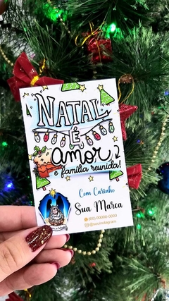 100 Cartões de Agradecimento de Natal 6,5x10cm - loja online