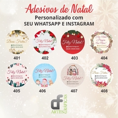 Adesivos de Natal Personalizados - 100 unidades