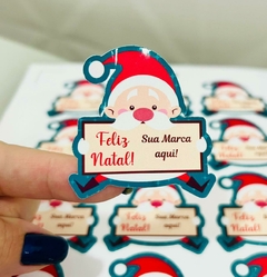 Rótulo Adesivos De Natal Personalizado com sua marca - 100 unidades