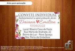 30 Convites + 10 Manuais (8 Padrinhos e 2 Damas) + 60 Individuais - comprar online