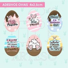 140 Adesivos De Páscoa Para Doces E Ovos De Páscoa - Sem Personalização - comprar online