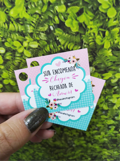 1.000 TAGS 4X4CM - Sua compra chegou! na internet