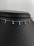 Choker mini gotas coloridas prata 925