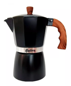 Cafetera Hudson Moka 6 Tazas manual negra italiana induccion