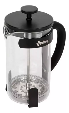 Cafetera Hudson Prensa Francesa Embolo Manual Negra 600 Ml