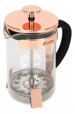 CAFETERA VIDRIO ACERO 600ml HUDSON