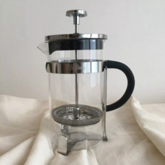 Cafetera 600 ml Hudson Émbolo manual plateada y negra prensa francesa - comprar online