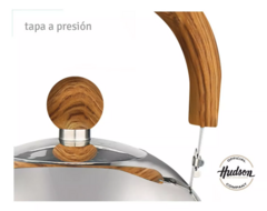 Hudson Pava Acero Inoxidable 1,5lts Pico Matero Mango Madera Normal Color Marrón - comprar online