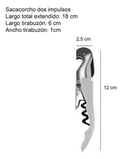 Sacacorcho Destapador Tirabuzon Doble Impulso Hudson en internet